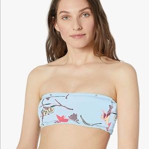 Maaji Women's Ruched Reversible Smocked Bandeau Top Swimsuit size medium